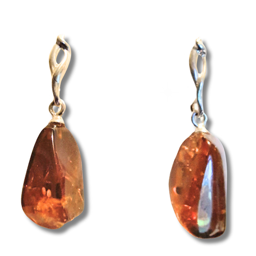 Click to view detail for HW-2603 Earrings, Cognac Nugget, Posts $48